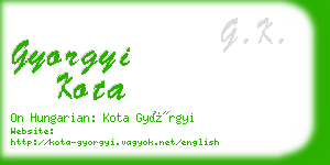 gyorgyi kota business card